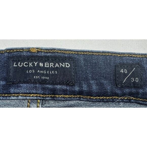 Lucky Brand Men's 410 Athletic Straight Leg Blue Denim Jeans - Size 40x28.5 - Picture 6 of 8